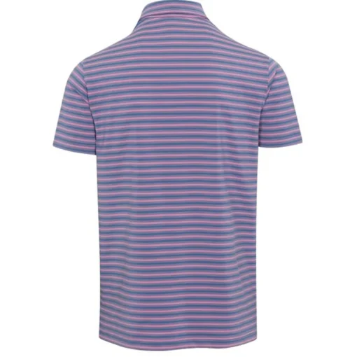 Dunning Oakwood Stripe Ventilated Shirt Polo Short Sleeve Golf Apparel