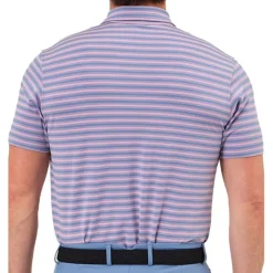 Dunning Oakwood Stripe Ventilated Shirt Polo Short Sleeve Golf Apparel