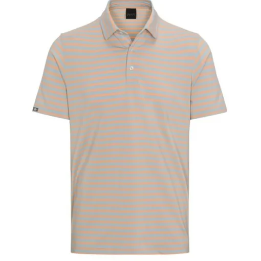 Dunning Oakwood Stripe Ventilated Shirt Polo Short Sleeve Golf Apparel