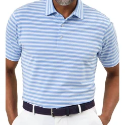 Dunning Oakwood Stripe Ventilated Shirt Polo Short Sleeve Golf Apparel