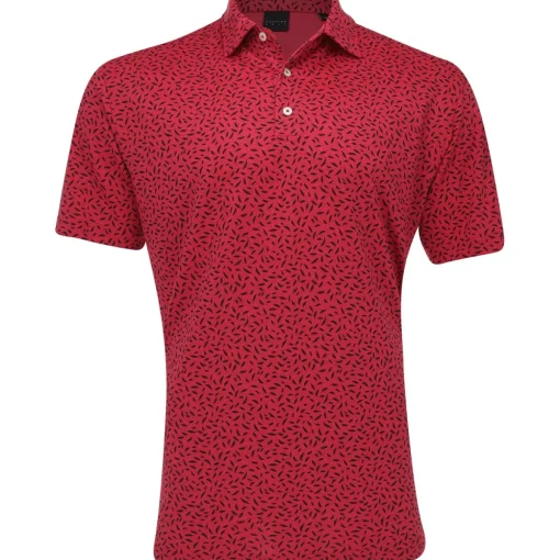 Dunning Rowan Ventilated Jersey Performance Shirt Polo Short Sleeve Golf Apparel