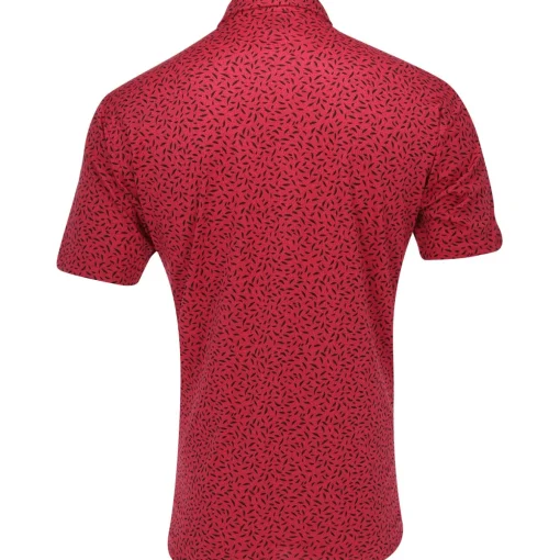 Dunning Rowan Ventilated Jersey Performance Shirt Polo Short Sleeve Golf Apparel