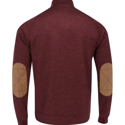 Dunning William Herringbone 1/4 Zip Outerwear Pullover Golf Apparel