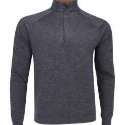 Dunning William Herringbone 1/4 Zip Outerwear Pullover Golf Apparel