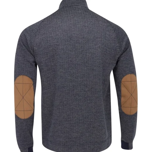 Dunning William Herringbone 1/4 Zip Outerwear Pullover Golf Apparel