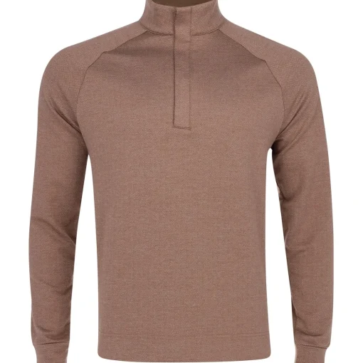 Dunning William Herringbone 1/4 Zip Outerwear Pullover Golf Apparel