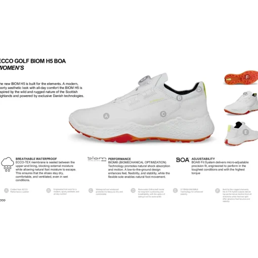 ECCO Golf Biom H5 BOA Spikeless Golf Shoes