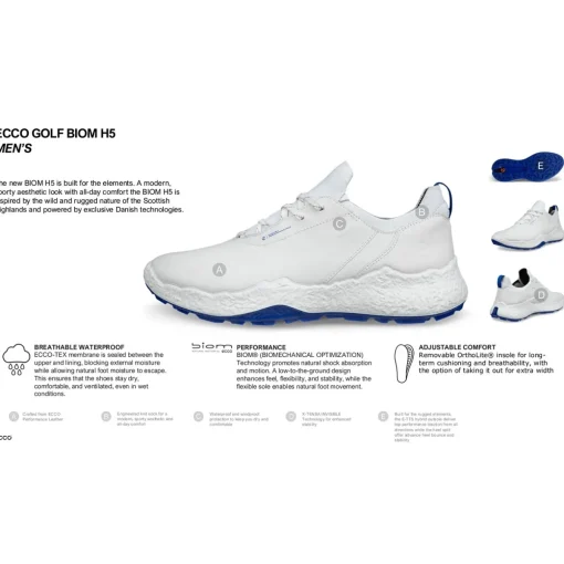 ECCO Golf Biom H5 Spikeless Golf Shoes