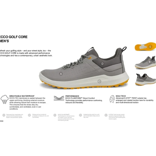 ECCO Golf Core Spikeless Golf Shoes