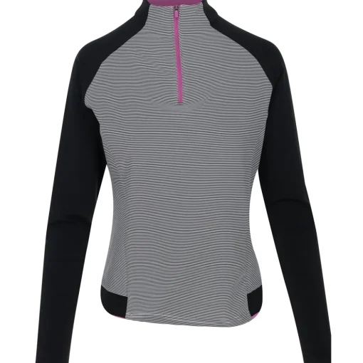 FootJoy 1/4 Zip Midlayer Colorblock Stripe Outerwear Pullover Golf Apparel