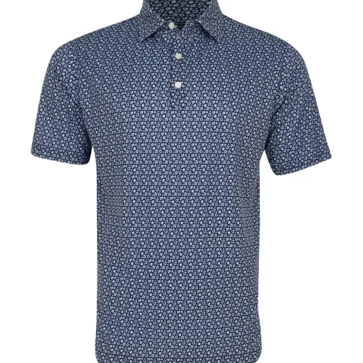 FootJoy Allover Floral Lisle Shirt Polo Short Sleeve Golf Apparel