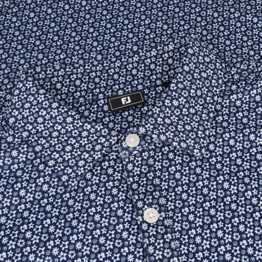 FootJoy Allover Floral Lisle Shirt Polo Short Sleeve Golf Apparel