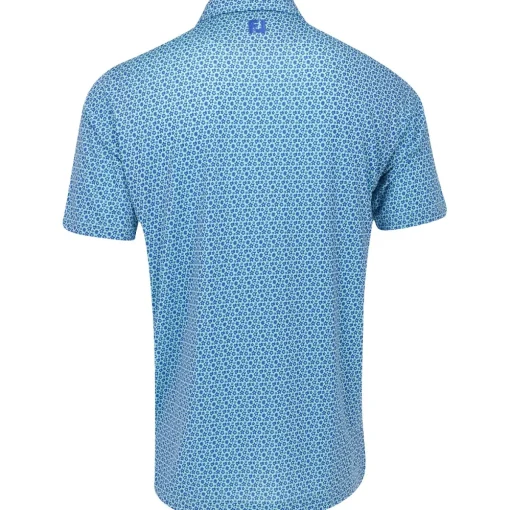 FootJoy Allover Floral Lisle Shirt Polo Short Sleeve Golf Apparel