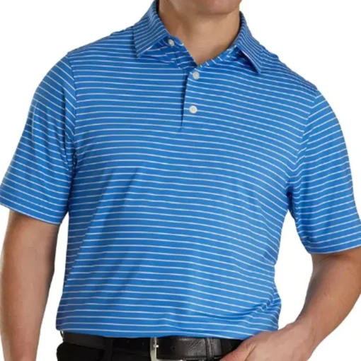 FootJoy Athletic Fit Classic Stripe Previous Season Apparel Style Shirt Polo Short Sleeve Golf Apparel