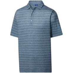 FootJoy Athletic Fit Open Stripe Jersey Self Collar Previous Season Apparel Style Shirt Polo Short Sleeve Golf Apparel