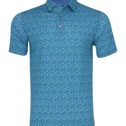 FootJoy Beach Print Lisle Previous Season Apparel Style Shirt Polo Short Sleeve Golf Apparel