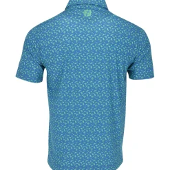 FootJoy Beach Print Lisle Previous Season Apparel Style Shirt Polo Short Sleeve Golf Apparel