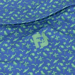 FootJoy Beach Print Lisle Previous Season Apparel Style Shirt Polo Short Sleeve Golf Apparel
