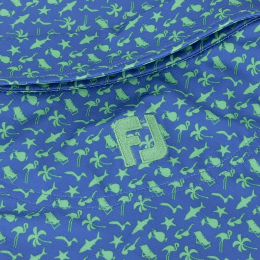 FootJoy Beach Print Lisle Previous Season Apparel Style Shirt Polo Short Sleeve Golf Apparel