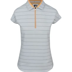 FootJoy Cap Sleeve Birdseye Stripe Previous Season Apparel Style Shirt Polo Short Sleeve Golf Apparel
