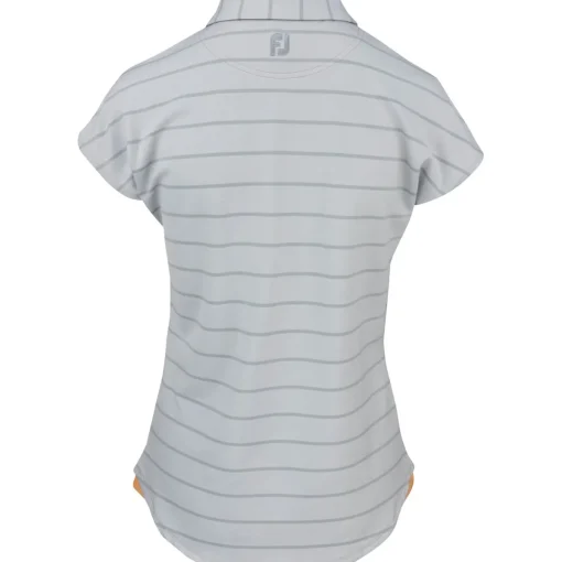 FootJoy Cap Sleeve Birdseye Stripe Previous Season Apparel Style Shirt Polo Short Sleeve Golf Apparel