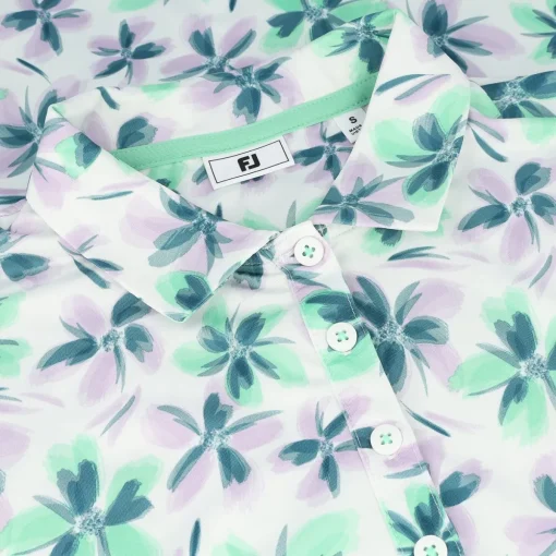 FootJoy Cap Sleeve Floral Previous Season Apparel Style Shirt Polo Short Sleeve Golf Apparel