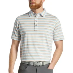FootJoy Club Stripe Lisle Previous Season Apparel Style Shirt Polo Short Sleeve Golf Apparel