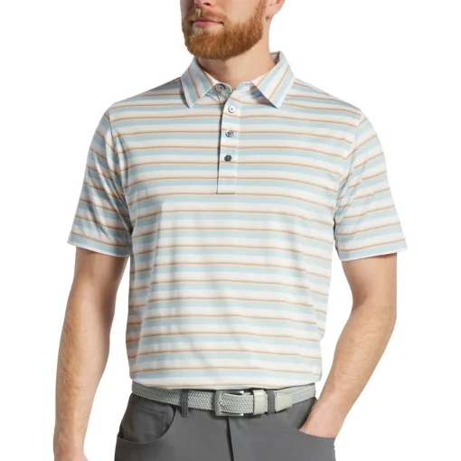 FootJoy Club Stripe Lisle Previous Season Apparel Style Shirt Polo Short Sleeve Golf Apparel