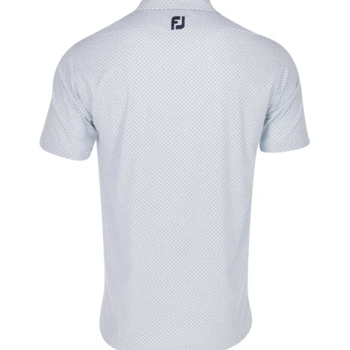 FootJoy Dot Geo Print Lisle Shirt Polo Short Sleeve Golf Apparel