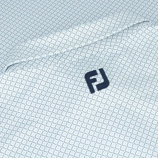 FootJoy Dot Geo Print Lisle Shirt Polo Short Sleeve Golf Apparel
