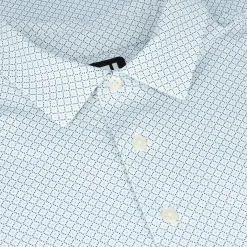 FootJoy Dot Geo Print Lisle Shirt Polo Short Sleeve Golf Apparel