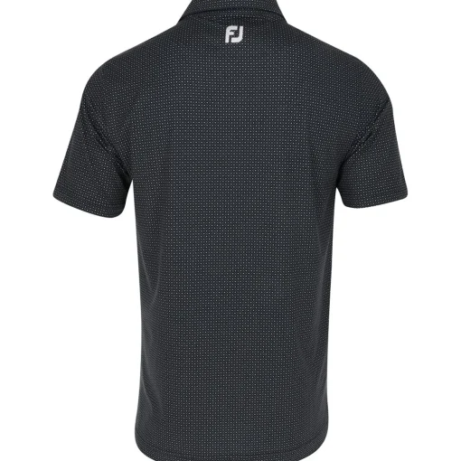 FootJoy Dot Geo Print Lisle Shirt Polo Short Sleeve Golf Apparel