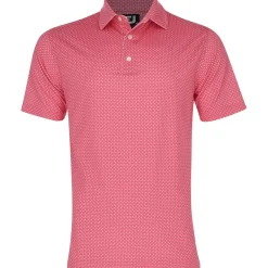 FootJoy Dot Geo Print Lisle Shirt Polo Short Sleeve Golf Apparel