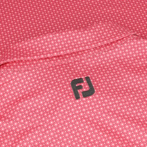 FootJoy Dot Geo Print Lisle Shirt Polo Short Sleeve Golf Apparel