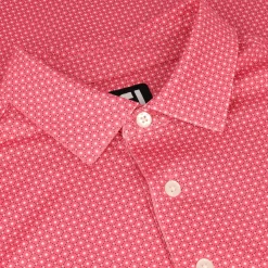 FootJoy Dot Geo Print Lisle Shirt Polo Short Sleeve Golf Apparel