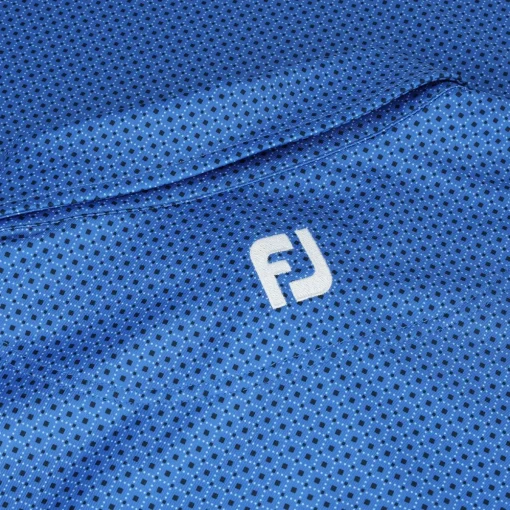 FootJoy Dot Geo Print Lisle Shirt Polo Short Sleeve Golf Apparel