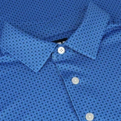 FootJoy Dot Geo Print Lisle Shirt Polo Short Sleeve Golf Apparel