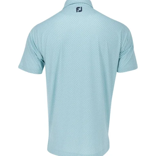 FootJoy Dot Geo Print Lisle Shirt Polo Short Sleeve Golf Apparel