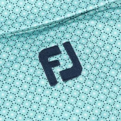 FootJoy Dot Geo Print Lisle Shirt Polo Short Sleeve Golf Apparel