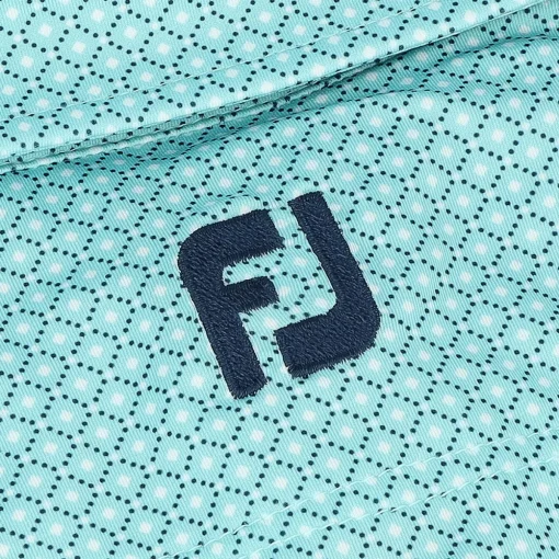 FootJoy Dot Geo Print Lisle Shirt Polo Short Sleeve Golf Apparel