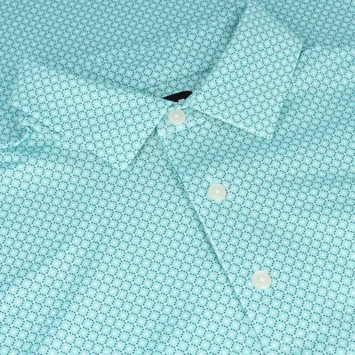FootJoy Dot Geo Print Lisle Shirt Polo Short Sleeve Golf Apparel