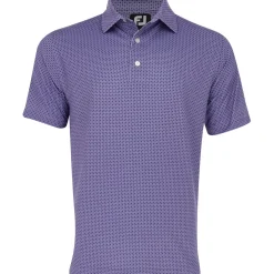 FootJoy Dot Geo Print Lisle Shirt Polo Short Sleeve Golf Apparel