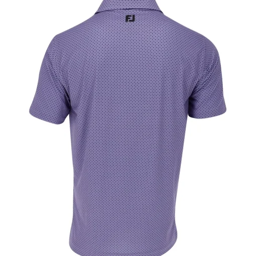 FootJoy Dot Geo Print Lisle Shirt Polo Short Sleeve Golf Apparel