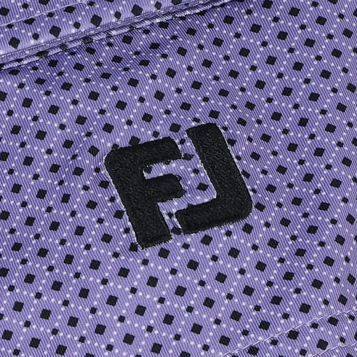 FootJoy Dot Geo Print Lisle Shirt Polo Short Sleeve Golf Apparel