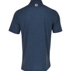FootJoy Dot Geo Print Lisle Shirt Polo Short Sleeve Golf Apparel