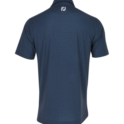 FootJoy Dot Geo Print Lisle Shirt Polo Short Sleeve Golf Apparel