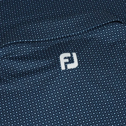 FootJoy Dot Geo Print Lisle Shirt Polo Short Sleeve Golf Apparel