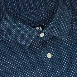 FootJoy Dot Geo Print Lisle Shirt Polo Short Sleeve Golf Apparel
