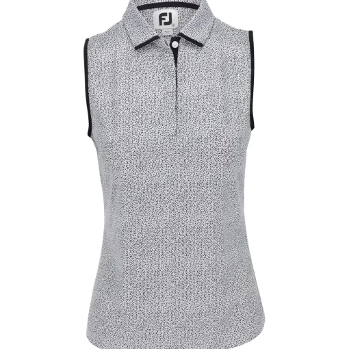 FootJoy Dot Print Sleeveless Previous Season Apparel Style Shirt Polo Short Sleeve Golf Apparel
