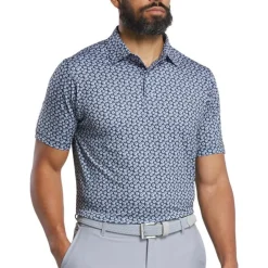 FootJoy Floral Sketch Lisle Shirt Polo Short Sleeve Golf Apparel